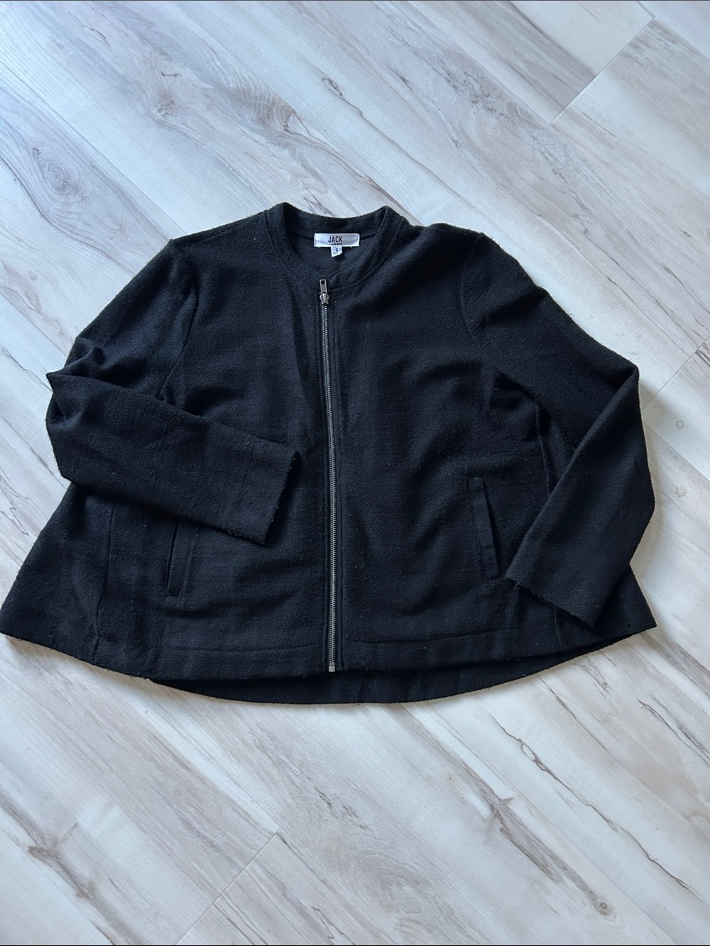 Jack by BB Dakota Black Zip-Front Tailored Jacket